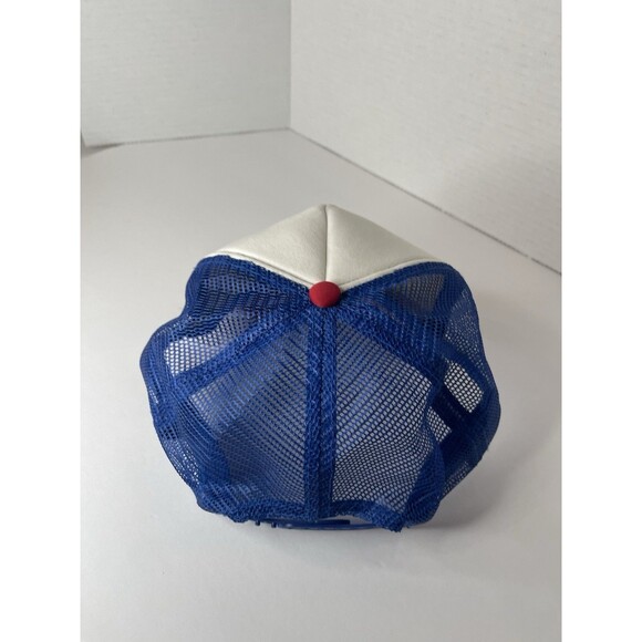 VTG PBR Pabst Blue Ribbon Red White Blue Trucker Snap Back Hat Cap Nylon Mesh - Picture 7 of 7